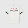 Gucci Printed Cotton T-shirt In White