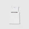 Gucci Printed Cotton Tank Top In White