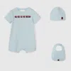 Gucci Babies' Printed Cotton Three-piece Gift Set In Blue