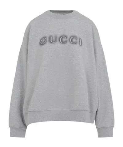 GUCCI LOGO-DETAIL COTTON SWEATSHIRT