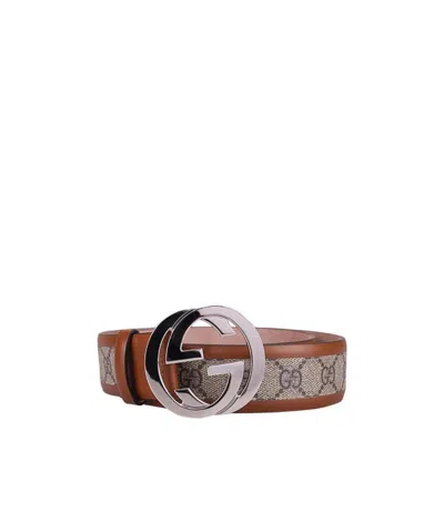 Gucci Printed Double G Belt In Multicolor