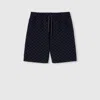Gucci Printed Double Jersey Viscose Shorts In Blue