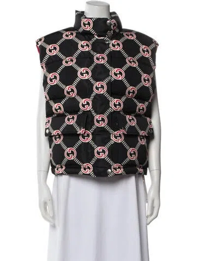 Pre-owned Gucci Printed Down Jacket W/ Tags In Black