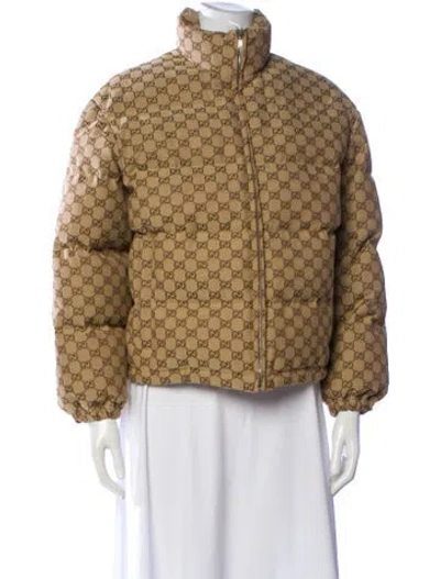 Pre-owned Gucci Printed Down Jacket W/ Tags In Neutral