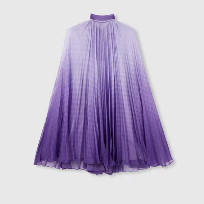 Gucci Printed Georgette Pleated Dress