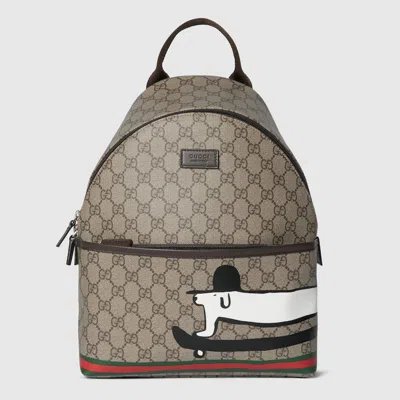 Gucci Printed Gg Backpack In Multi