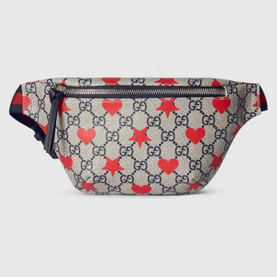 Gucci Kids' Printed Gg Belt Bag In Blue