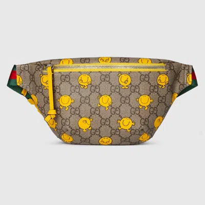 Gucci Printed Gg Belt Bag In Sand