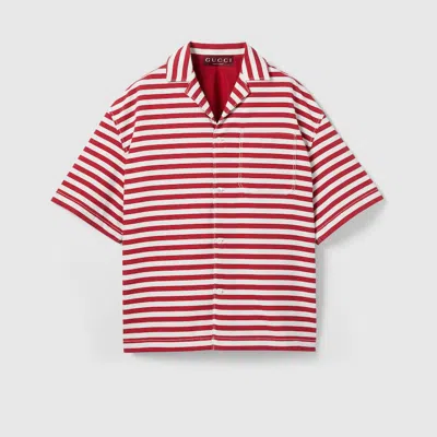 Gucci Printed Gg Cotton Jacquard Shirt In Multi