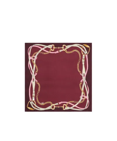 Gucci Printed Gg Silk Jacquard Carr In Pink