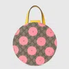 Gucci Printed Gg Top Handle Bag In Sand