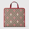 Gucci Printed Gg Tote Bag In Beige