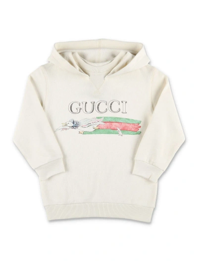 Gucci Kids' Printed Hoodie In Beige