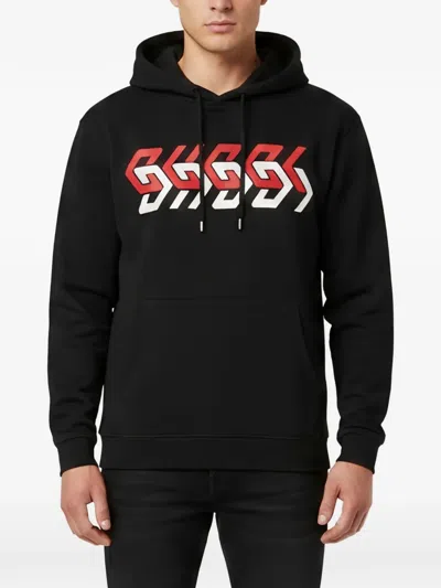 Pre-owned Gucci Printed Hoodie In Black