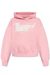 Gucci Logo Printed Hoodie In Sugar Pink