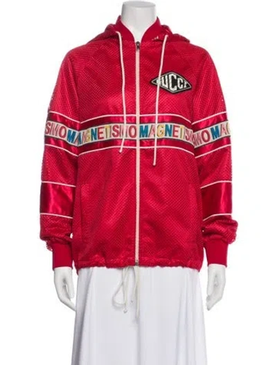 Pre-owned Gucci Printed Jacket In Red