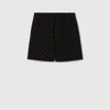 Gucci Men Printed Mesh Basketball Shorts In Black