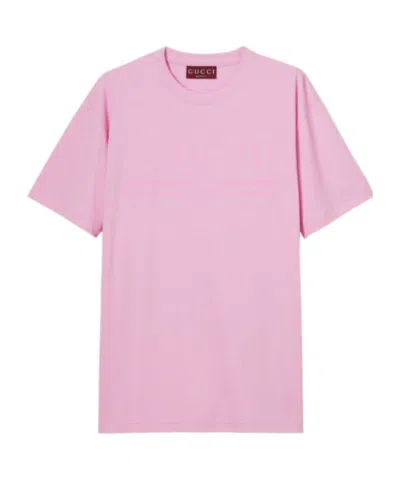 Gucci Printed Jersey T-shirt In Pink