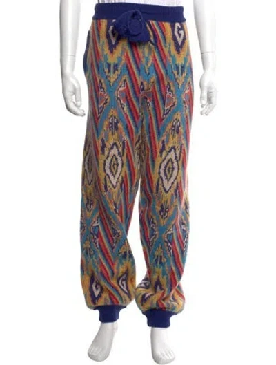 Pre-owned Gucci Printed Joggers W/ Tags In Blue