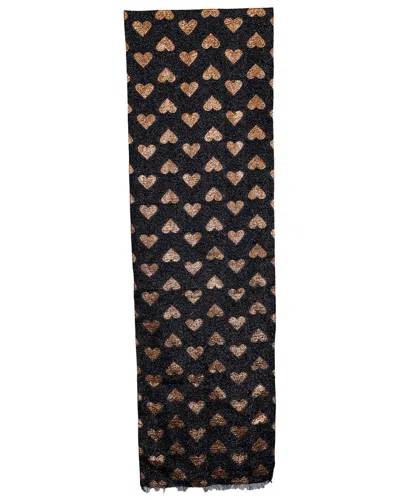 Gucci Printed Knit Lamé Jacquard Scarf (authentic )