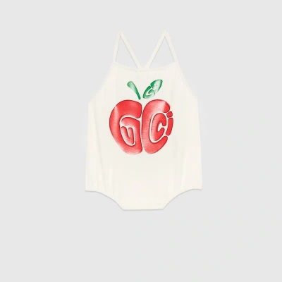Gucci Babies' Printed Lycra Swimsuit In White