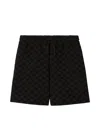 Gucci Men Printed Mesh Basketball Shorts