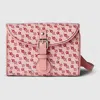 Gucci Printed Messenger Bag In Pink