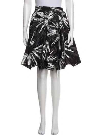 Pre-owned Gucci Printed Midi Length Skirt In Black