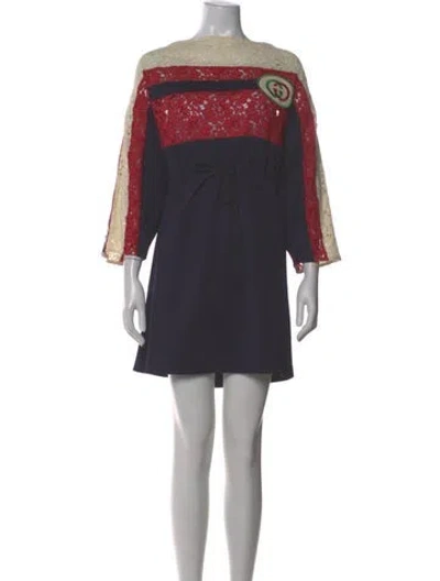 Pre-owned Gucci Printed Mini Dress