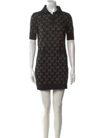 Pre-owned Gucci Printed Mini Dress In Multi