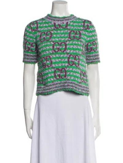 Pre-owned Gucci Printed Mock Neck Sweater In Multi