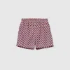 Gucci Printed Swim Trunks In Red