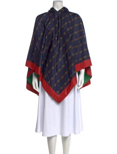 Pre-owned Gucci Printed Poncho In Multi