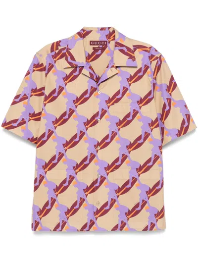 GUCCI PRINTED POPLIN SHIRT
