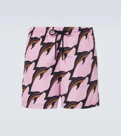 GUCCI PRINTED POPLIN SWIM TRUNKS