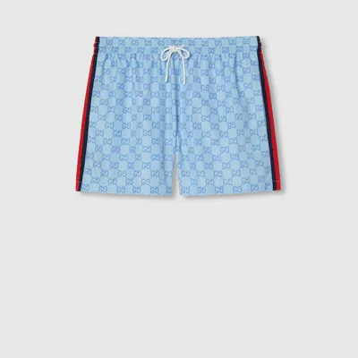 GUCCI GUCCI PRINTED POPLIN TECH SWIM SHORTS