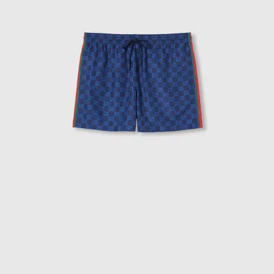 GUCCI GUCCI PRINTED POPLIN TECH SWIM SHORTS