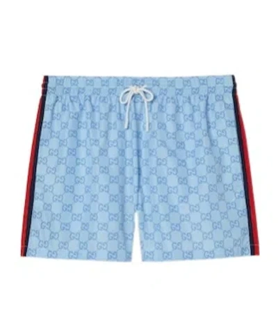 GUCCI GUCCI PRINTED POPLIN SWIM SHORTS
