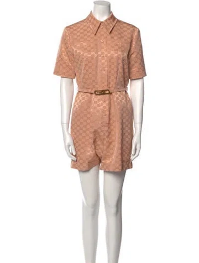 Pre-owned Gucci Printed Romper In Neutral