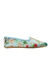 Gucci Printed Satin Flat Shoes In Multi