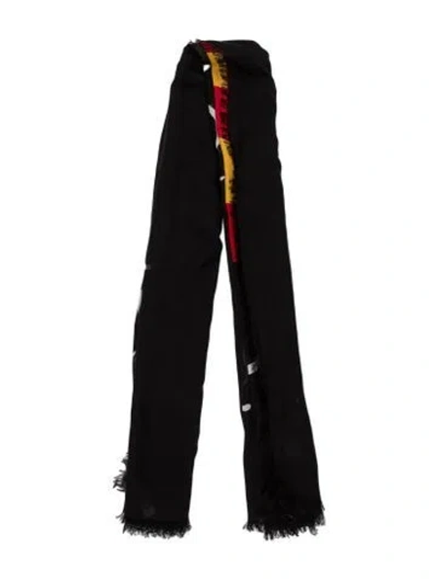 Pre-owned Gucci Printed Scarf In Black