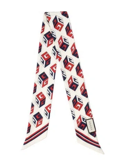Pre-owned Gucci Printed Scarf In Neutral