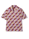 Gucci Multicolor Bowling Shirt With Cuban Collar And All-over Print In Cotton Man In Multi