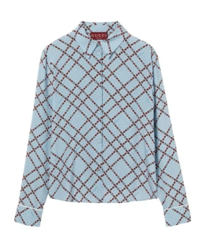 GUCCI GUCCI PRINTED CRÊPE DE CHINE SHIRT