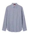 Gucci Printed Cotton Shirt In Gray
