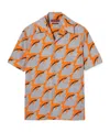 Gucci Printed Buttoned Shirt In Gray