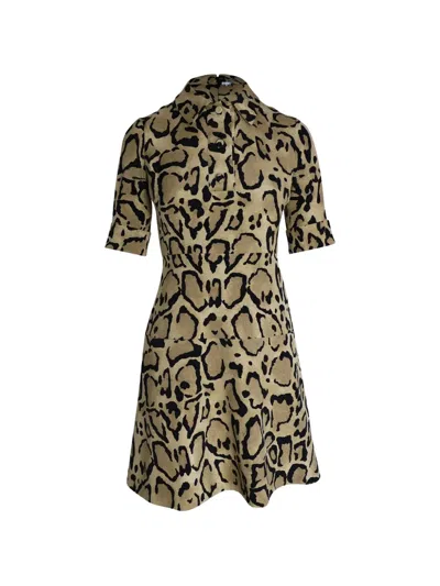 Pre-owned Gucci Printed Shirtdress In Neutral