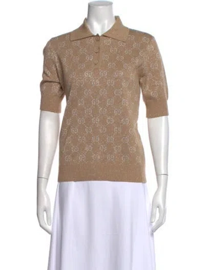 Pre-owned Gucci Printed Short Sleeve Polo