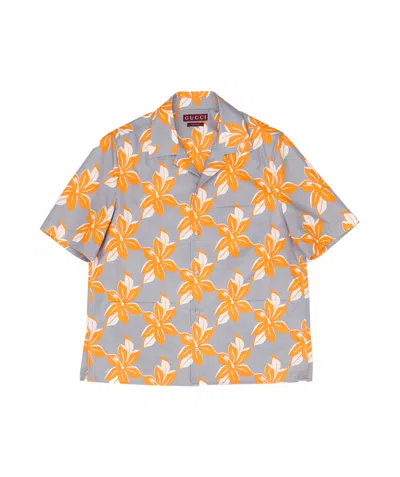 Gucci Printed Short-sleeved Shirt In Multi