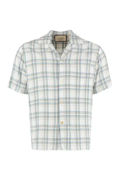 Gucci Printed Short Sleeved Shirt In Multicolor